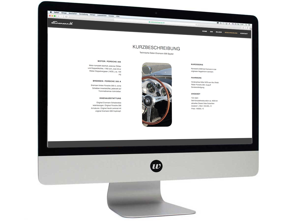 Bootstrap Website, Porsche Enzmann 506 Spyder For Sale