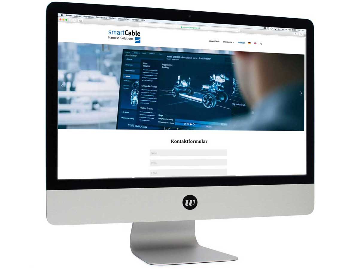 WordPress Web-Site, smartCable GmbH, Harness Solutions, Elritzenweg 3, 91056 Erlangen